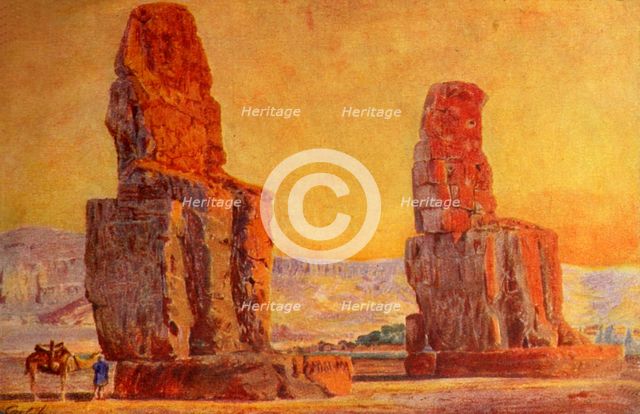 'Colosses of Thebes', c1918-c1939. Creator: Unknown.