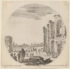 Colosseum and Arch of Constantine, 1646. Creator: Stefano della Bella