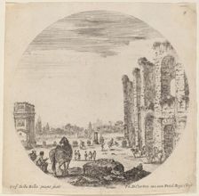 Colosseum and Arch of Constantine, 1646. Creator: Stefano della Bella