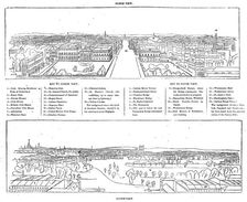 Colosseum print - north and south views, 1844. Creator: Ebenezer Landells