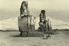 Colossi of Memnon at Thebes, Egypt, 1898. Creator: Christian Wilhelm Allers