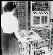 Colossus codebreaking computer in operation, World War II, 1943. Creator: Unknown