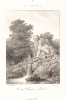 Colossus L'Apenin, Pratolino, 1822. Creator: Eugene Isabey