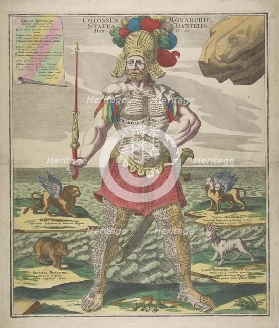 Colossus Monarchic. Statua Danielis, 1730. Creator: Seutter, Matthaeus (1678-1757).
