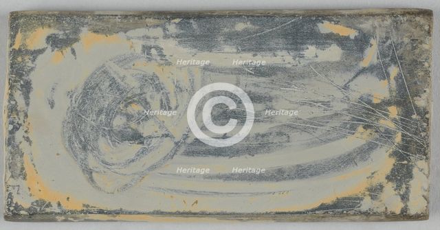 Colour mixing stone that belonged to Jean Moulin, between 1919 and 1938. Creator: Unknown.