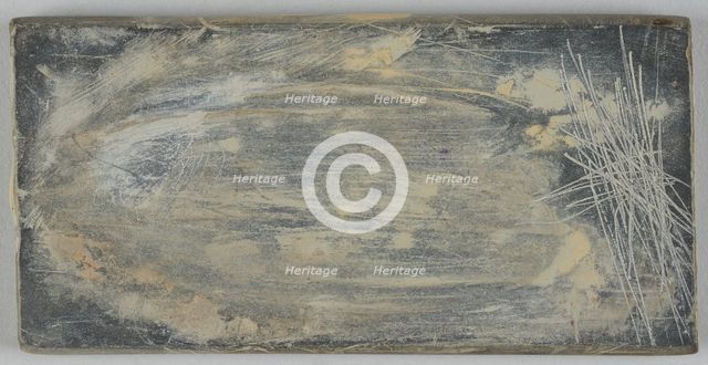 Colour mixing stone that belonged to Jean Moulin, between 1919 and 1938. Creator: Unknown.