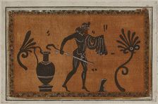 Colour plate of Cadmos at Ares's well, from attic oinoche, 1766 [-1767]. Creator: Unknown