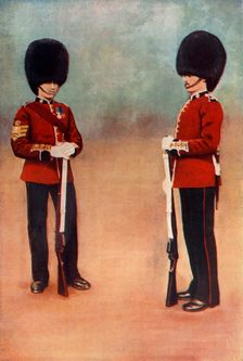 Colour-Sergeant and Private, the Scots Guards 1900. Creator: Gregory & Co