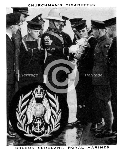 Colour Sergeant, Royal Marines, 1937.Artist: WA & AC Churchman
