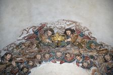 Coloured sculptures of angels, Monastery of Alcobaca, Alcobaca, Portugal, 2009. Artist: Samuel Magal