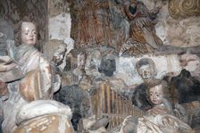 Coloured sculptures of angels, Monastery of Alcobaca, Alcobaca, Portugal, 2009. Artist: Samuel Magal