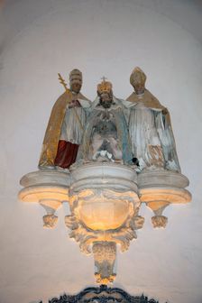 Coloured statues, Monastery of Alcobaca, Alcobaca, Portugal, 2009. Creator: Samuel Magal