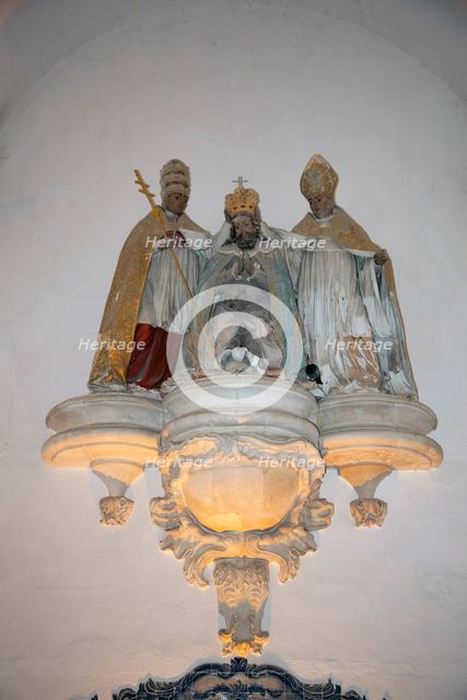 Coloured statues, Monastery of Alcobaca, Alcobaca, Portugal, 2009.  Creator: Samuel Magal.
