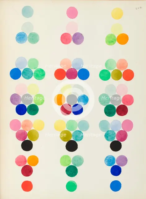 Coloured Plate representing sections at right angles with the tertiary cross axes, 1868. Creator: William Benson.