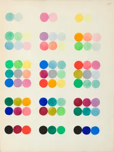Coloured Plate representing sections at right angles with the secondary axes, 1868. Creator: William Benson