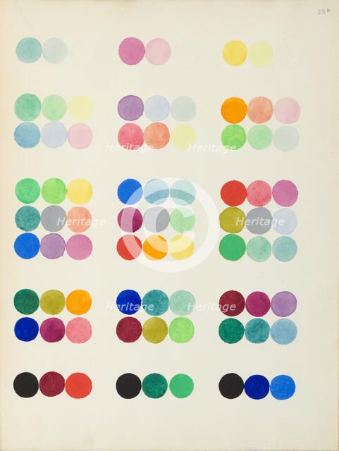 Coloured Plate representing sections at right angles with the secondary axes, 1868.  Creator: William Benson.