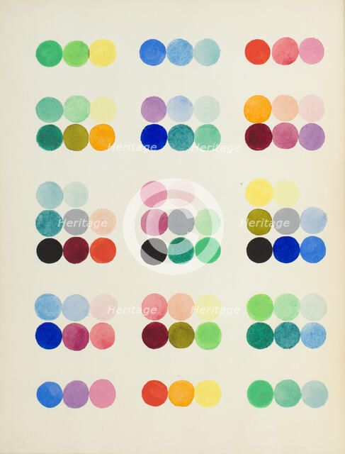 Coloured Plate representing sections at right angles with the secondary cross axes, 1868. Creator: William Benson.