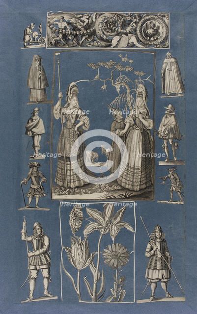 Collage, between 1690 and 1696. Creator: Unknown.