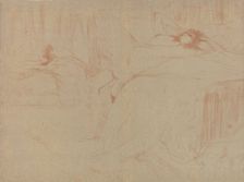 Collapsed on the Bed, from the series Elles, 1896., 1896. Creator: Henri de Toulouse-Lautrec