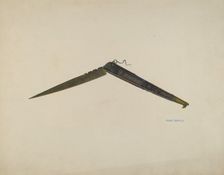 Collapsible Folding Knife, c. 1941. Creator: Joseph Cannella