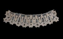 Collar or Cuff (Fragment), Brussels, 1860s. Creator: Unknown