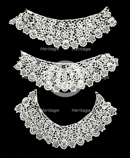 Collar and Two Cuffs, England, 1850/75. Creator: Unknown.