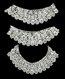 Collar and Two Cuffs, England, 1850/75. Creator: Unknown