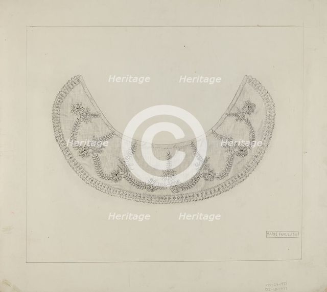 Collar, c. 1937. Creator: Marie Famularo.