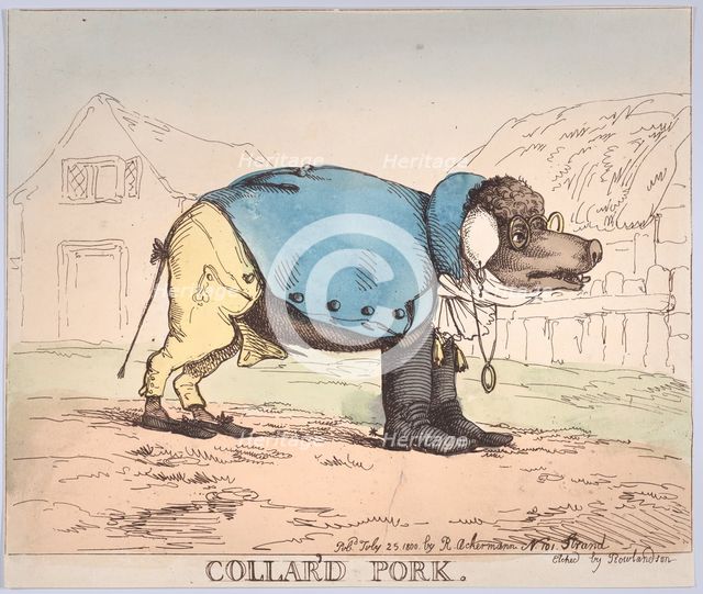 Collar'd Pork, July 25, 1800., July 25, 1800. Creator: Thomas Rowlandson.
