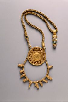 Collar with Medallion and Pendant, 200-300. Creator: Unknown