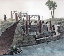 Collecting water from the Nile, Egypt, c1798. Creator: Unknown