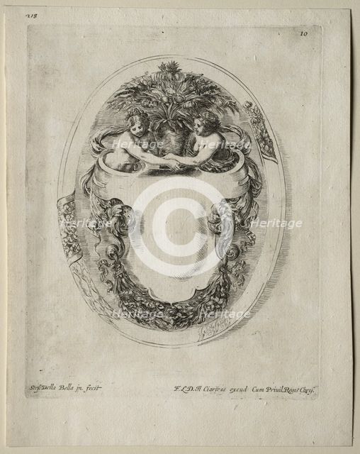 Collection of Various Caprices and New Designs of Cartouches and Ornaments: No 10. Creator: Stefano Della Bella (Italian, 1610-1664).