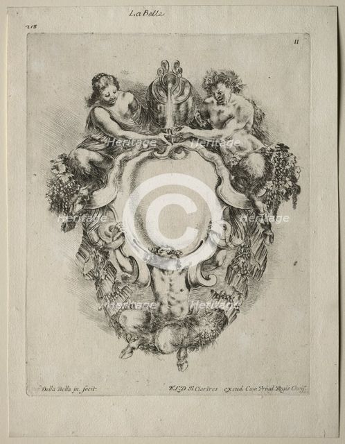 Collection of Various Caprices and New Designs of Cartouches and Ornaments: No 11. Creator: Stefano Della Bella (Italian, 1610-1664).