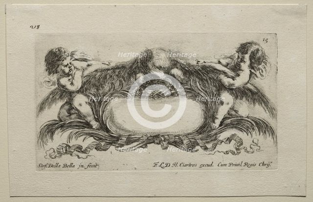 Collection of Various Caprices and New Designs of Cartouches and Ornaments: No 15. Creator: Stefano Della Bella (Italian, 1610-1664).