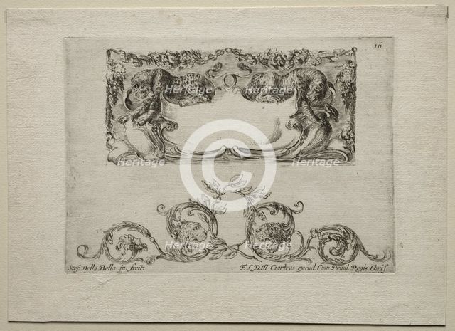 Collection of Various Caprices and New Designs of Cartouches and Ornaments: No 16. Creator: Stefano Della Bella (Italian, 1610-1664).