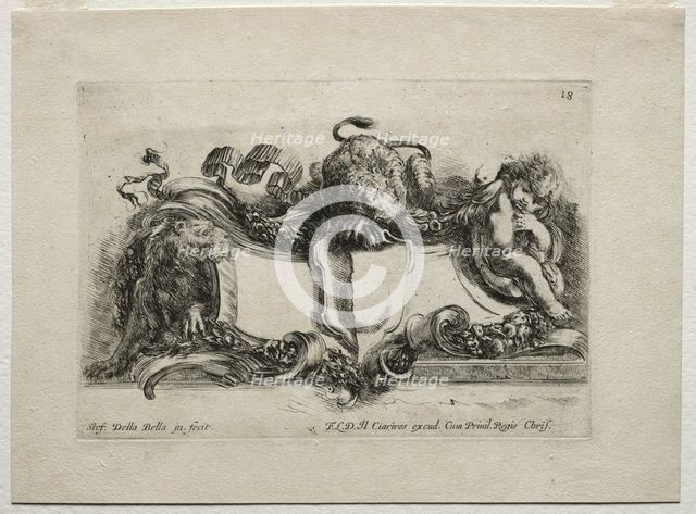 Collection of Various Caprices and New Designs of Cartouches and Ornaments: No 18. Creator: Stefano Della Bella (Italian, 1610-1664).