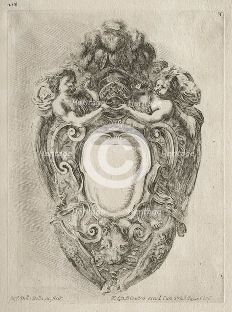 Collection of Various Caprices and New Designs of Cartouches and Ornaments: No. 3. Creator: Stefano Della Bella (Italian, 1610-1664).