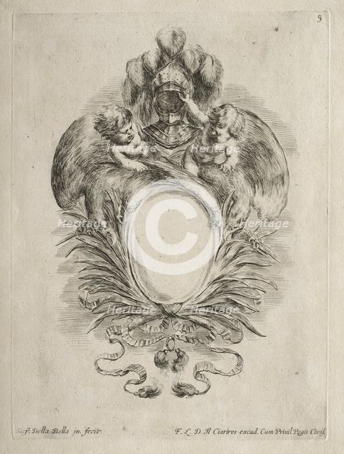 Collection of Various Caprices and New Designs of Cartouches and Ornaments: No. 5. Creator: Stefano Della Bella (Italian, 1610-1664).