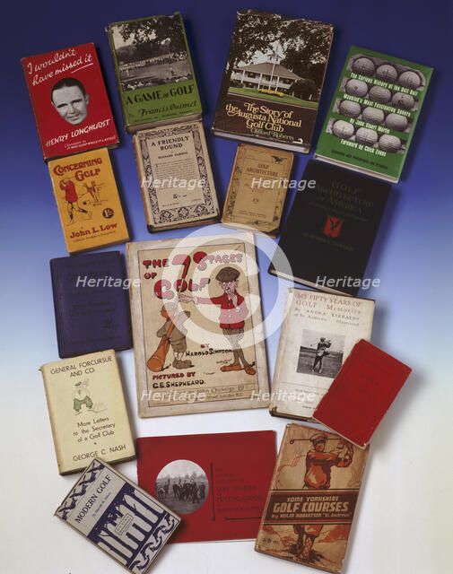 Collection of golfing books, 20th century. Artist: Unknown