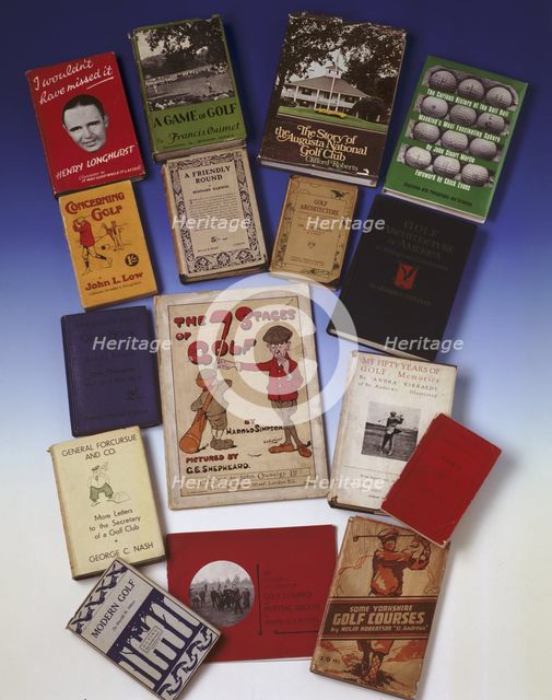 Collection of golfing books, 20th century. Creator: Unknown.
