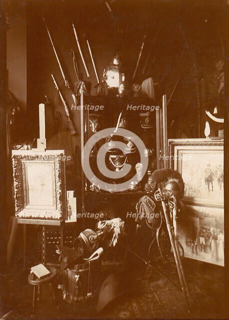 Collection of Military Artifacts, 1880s. Creator: Unknown.