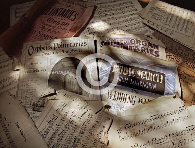 Collection of sheet music, late 19th or early 20th century(?). Artist: Historic England Staff Photographer.