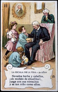 Collection of stickers Scale of life number 5, 20th century. Creator: Mestres, Apeles (1854 - 1936)