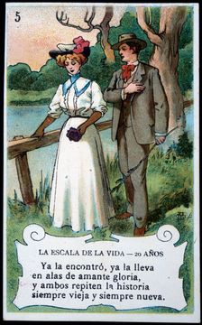 Collection of stickers Scale of life number 5, 20th century. Creator: Mestres, Apeles (1854 - 1936)