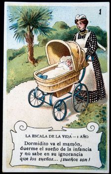 Collection of stickers Scale of life number 1, 20th century. Creator: Mestres, Apeles (1854 - 1936)