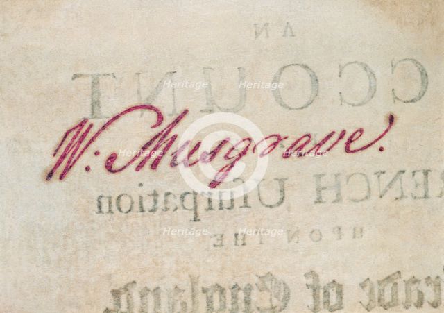 Collection stamp of Sir William Musgrave, late 18th century. Creator: Unknown.