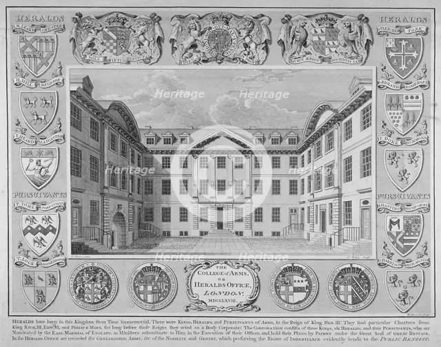 College of Arms, City of London, 1768. Artist: William Sherwin