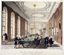 College of Physicians, London, 1808. Artist: Augustus Charles Pugin