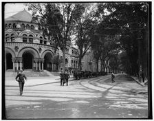 College Street and Osborn Hall, Yale College, between 1900 and 1906. Creator: Unknown