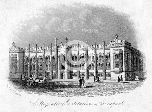 Collegiate Institution, Liverpool, c1870s. Artist: Unknown